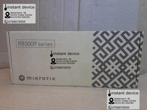 mikrotik-rb5009ugsin-router-on-display-nairobi High-performance MikroTik RB5009UG+S+IN router ideal for business networks in Kenya